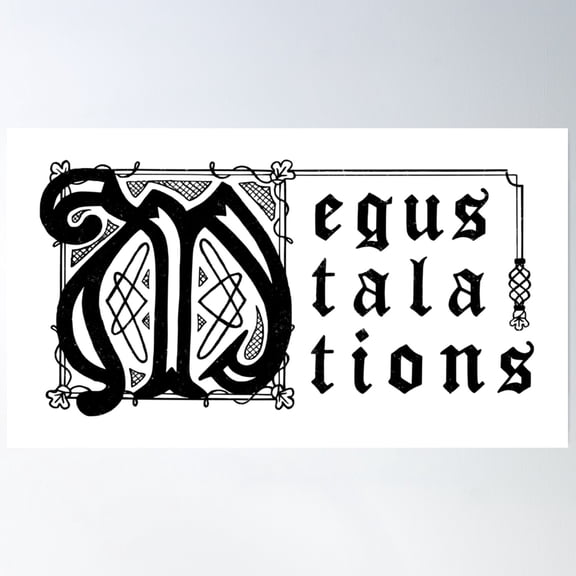 Megustalations (Dark) Poster Wall Art, Modern Wall Decor, 24x36 UNFRAMED
