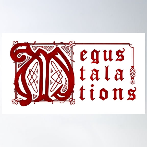 Megustalations Poster Wall Art, Modern Wall Decor, 16x24 UNFRAMED
