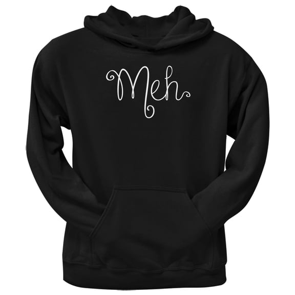 Meh Black Adult Hoodie - X-Large