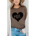 thumbnail image 1 of Meh Black Heart Valentines Graphic Tee T-Shirt, 1 of 7