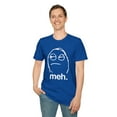 thumbnail image 1 of Meh Face, Gildan Unisex Softstyle T-Shirt, Funny Meme Graphic Tee, S-3XL, 1 of 5
