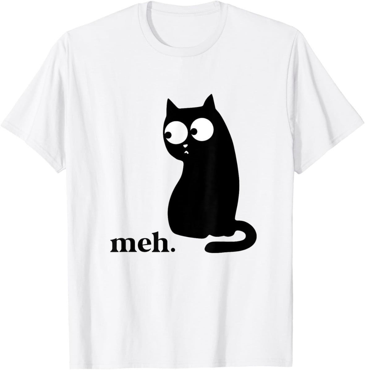 Grumpy Sit Cat Meh Grumpy Cat Saying Graphic T-Shirt - Walmart.com