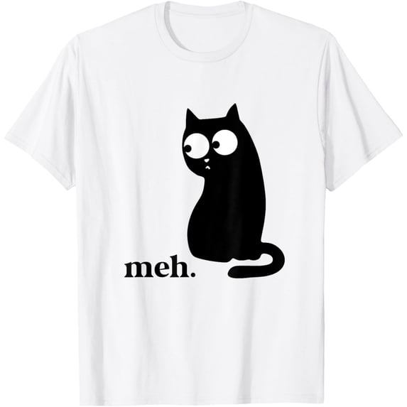 Printable Grumpy Meh Grumpy Cat Saying Graphic T-Shirt - Walmart.com