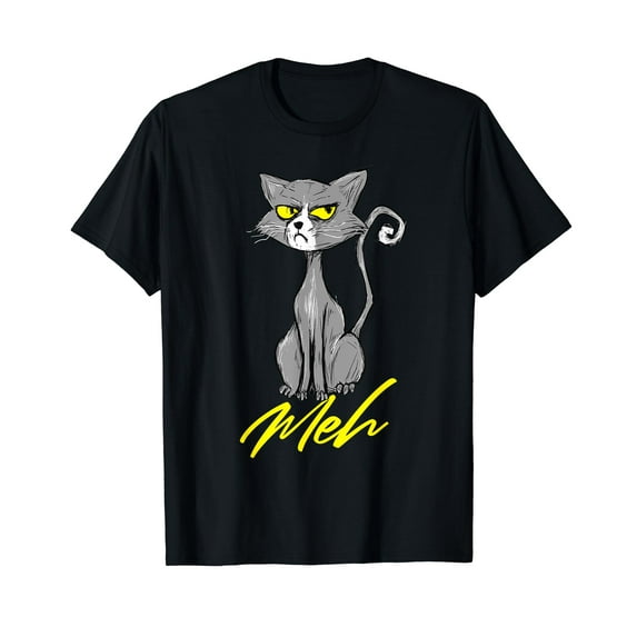 Meh - Mad Cat Lover Pet Owner Veterinarian Kitten Kitty T-Shirt
