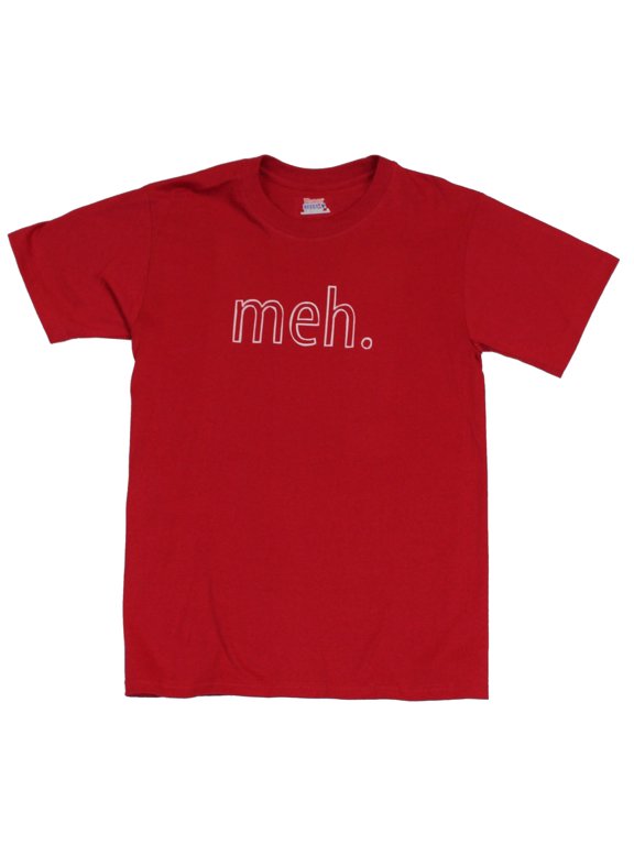 Meh. Mens T-Shirt - Meh Line Logo (Small)