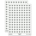 thumbnail image 1 of Meh Panda Face Unamused 200+ Round Stickers - White - Gloss Finish - 0.50" Size, 1 of 3