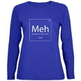 thumbnail image 1 of Meh Periodic Table Womens Long Sleeve T Shirt Royal X-LG, 1 of 1