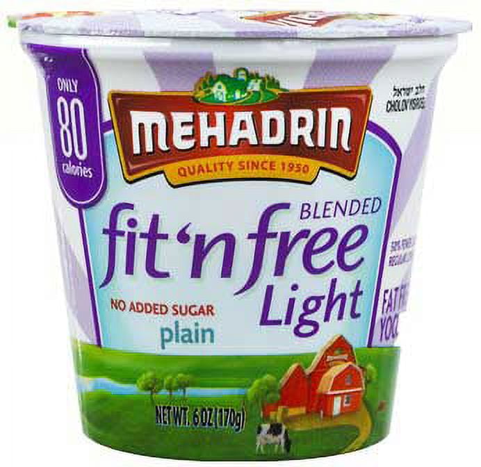 Mehadrin Mh Fit n free Plain Yogurt, 6 Oz.