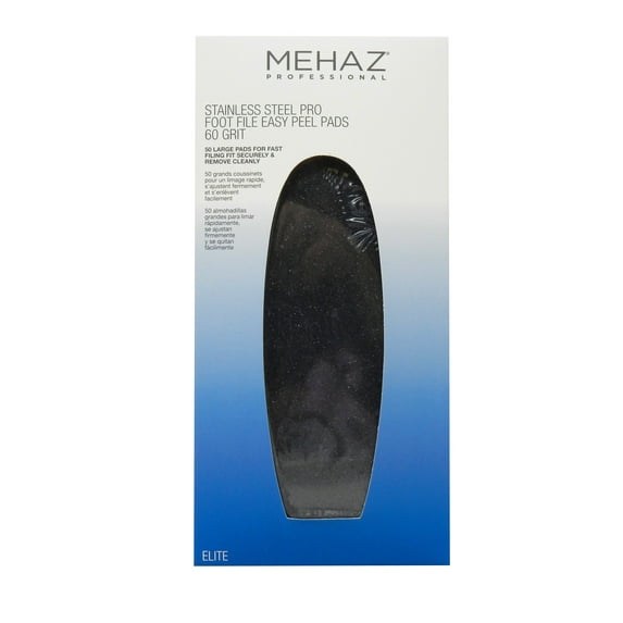 Mehaz Professional Stainless Steel Pro Foot File Peel Pads 60 Grit ...
