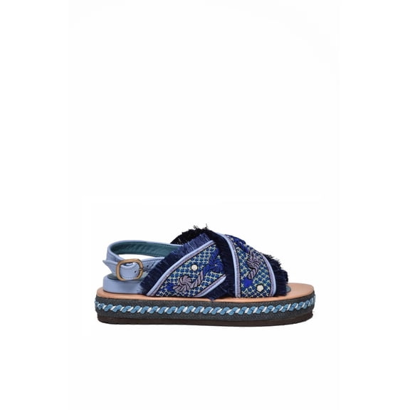 Meher Kakalia Blue Other Fibers Da Gama Sandal Grey (Women's)