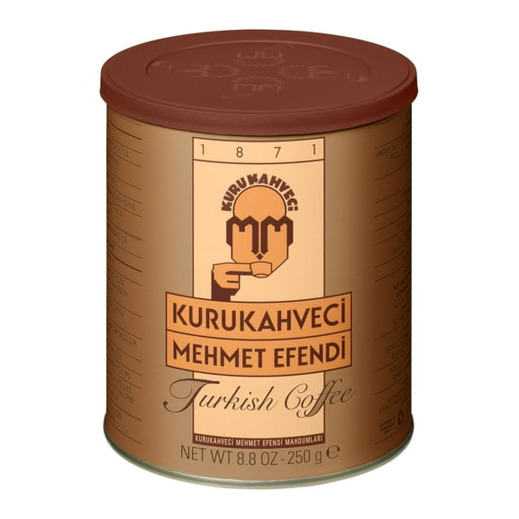 KURUKAHVECI MEHMET EFENDI Turkish Coffee, Arabica Beans, Roasted Ground,Rich Aroma, Fresh, Medium to Heavy-bodied, Original Taste Since 1871 (8.8 OZ / 250 Gr)