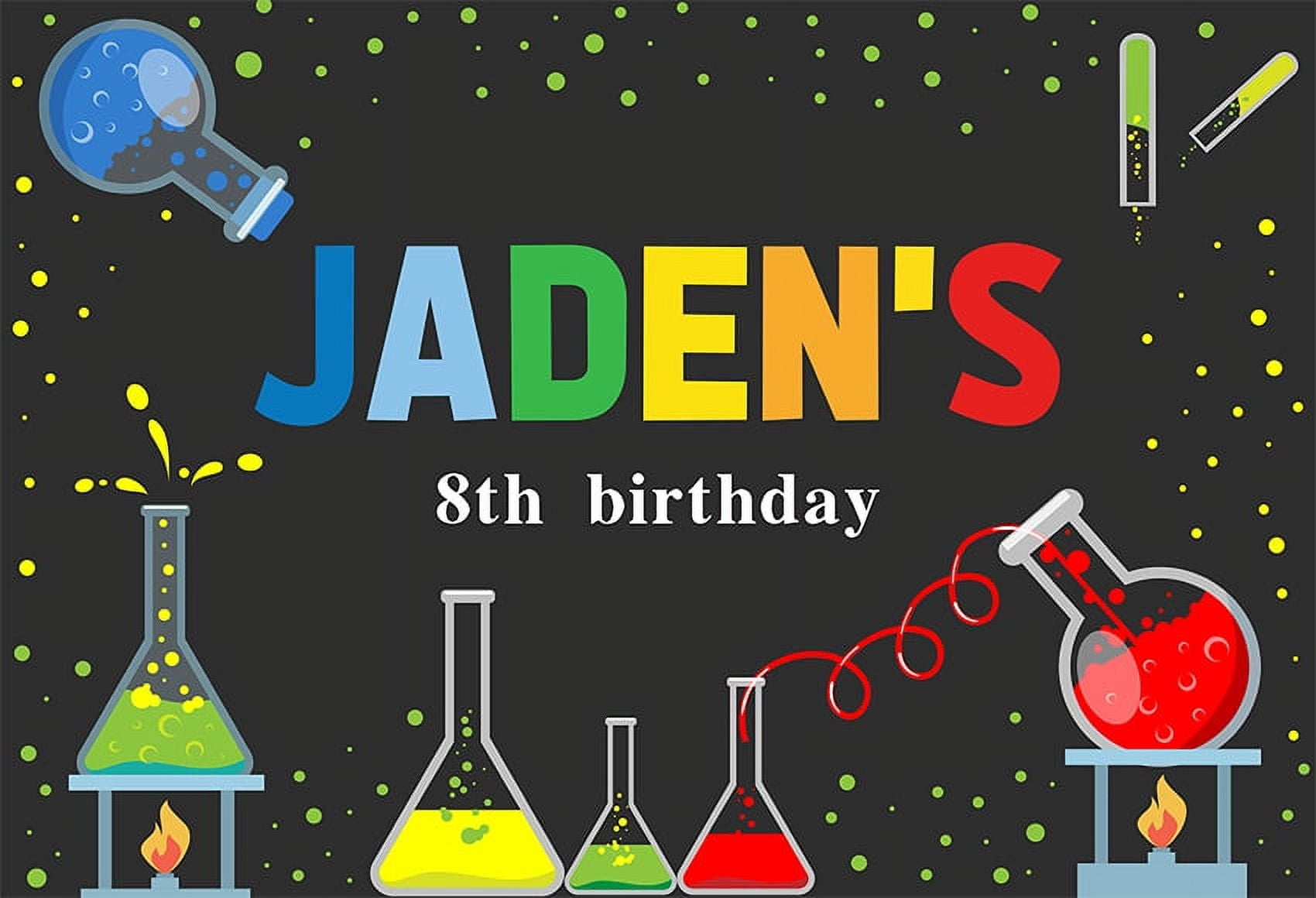 Happy Birthday Backdrop Science Slime And Fun Madagascar