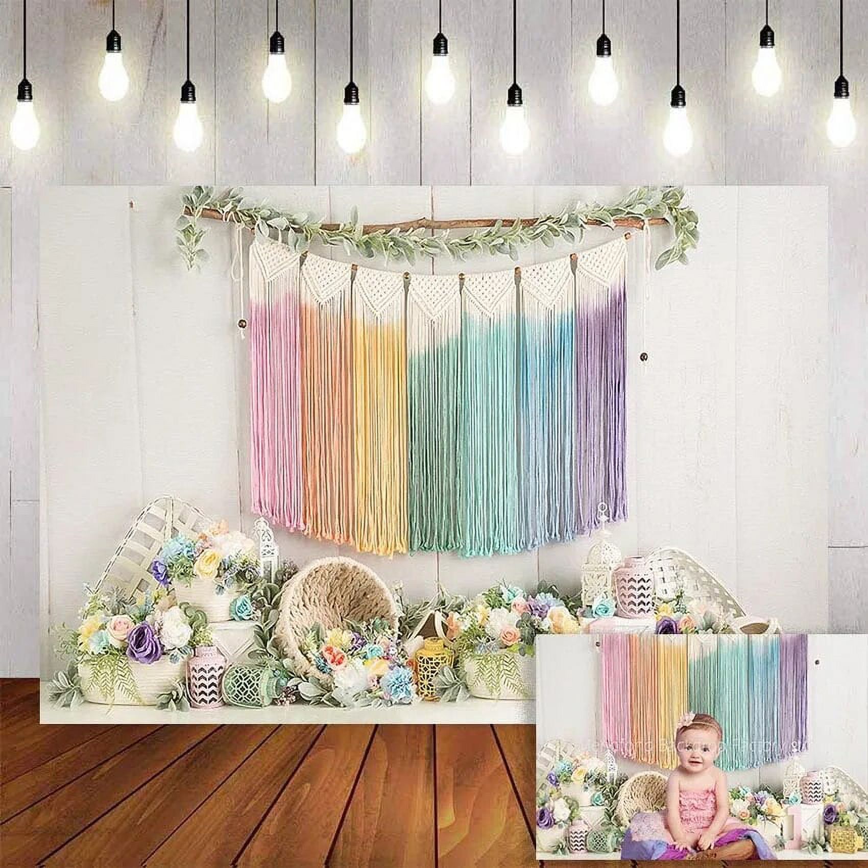 Fotohintergrund Herbst Kürbis & Blumen – 2,1x1,5 M, Polyester, Für Babyparty & Fotoshooting