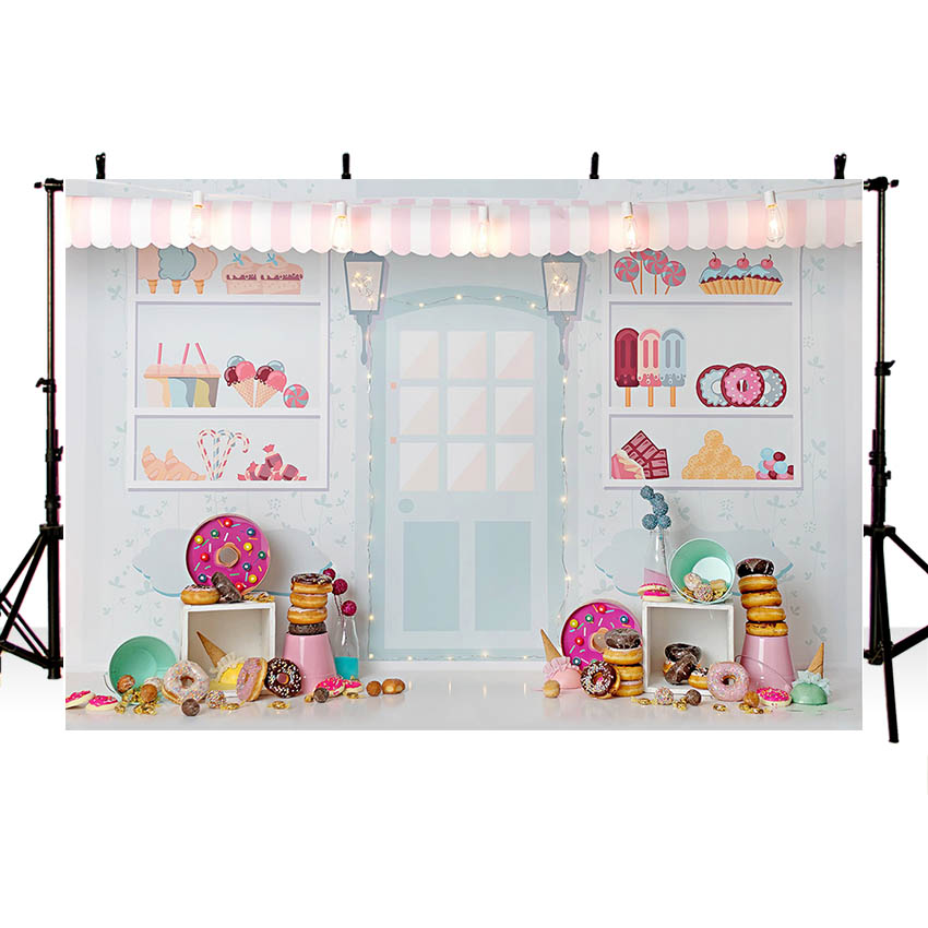 Onederland - Printed Photography Backdrop - Winter Onederland Birthday Baby Girl - Snowy Pink Birthday Backdrop - Cake Smash Backdrops