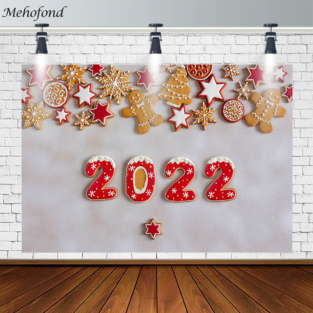 Mehofond Child Happy New Year 2024 Backdrop Biscuits ration Photography ...