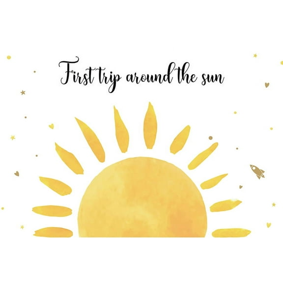 Mehofond First Trip Around the Sun Photography Background Custom Kids Birthday Party r Baby Cake Smash Backdrop Photo Studio