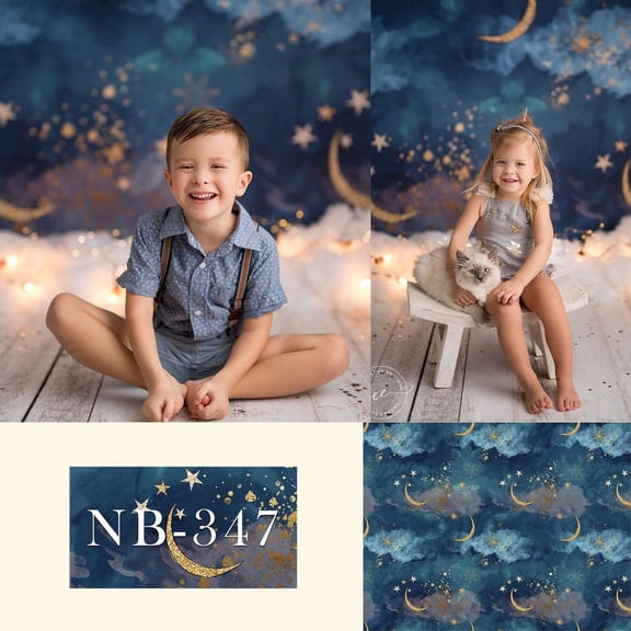 Mehofond Newborn Baby Shower Photography Backdrop Night Clouds Studio Photo Background Birthday Backdrop