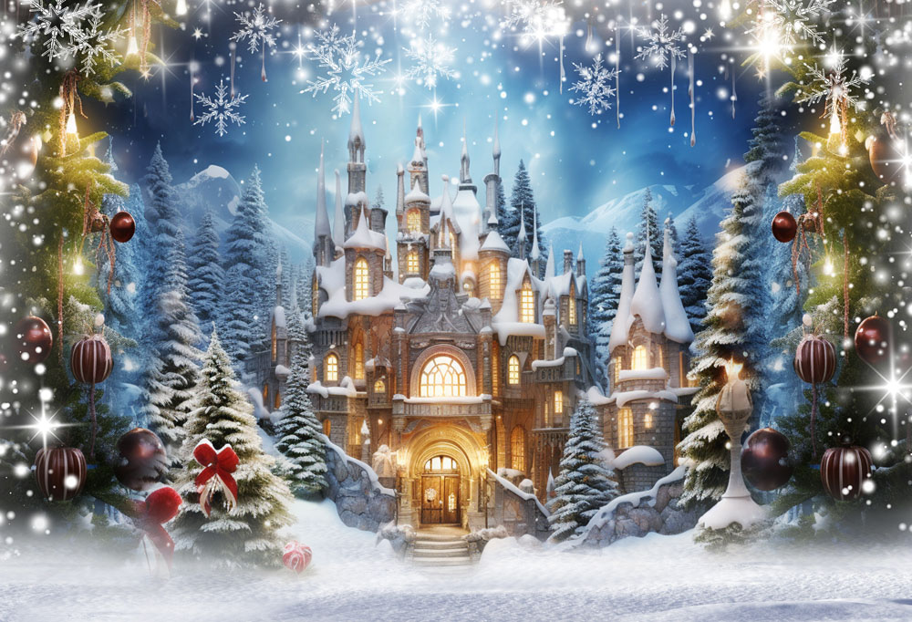 Mehofond Photography Backdrop Christmas Night Street for Kids Birthday ...