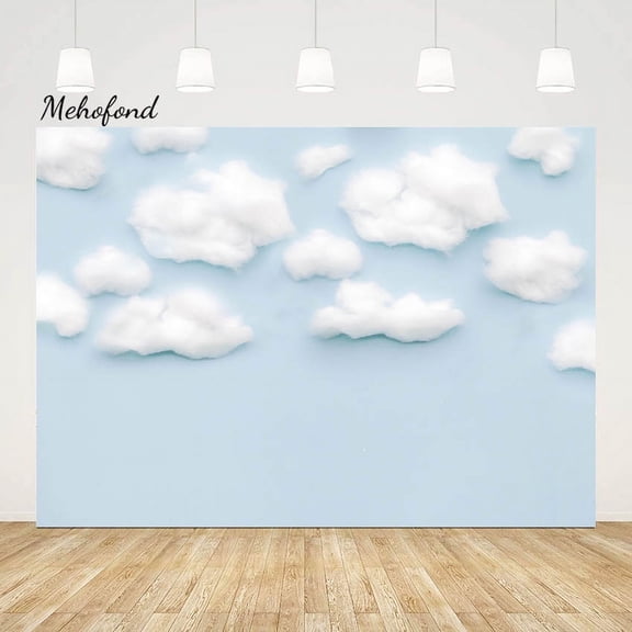 Mehofond Photography Backdrop Newborn Birthday Party Baby Shower Blue Sky White Cloud Background Cake Smash r Photo Studio