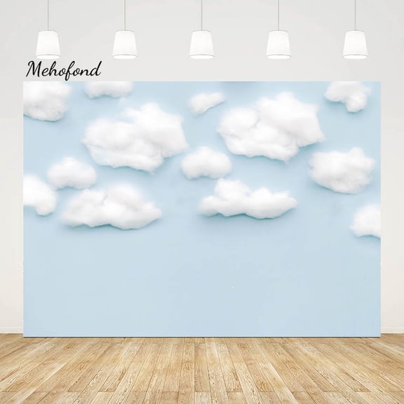 Mehofond Photography Backdrop Newborn Birthday Party Baby Shower Blue Sky White Cloud Background Cake Smash r Photo Studio