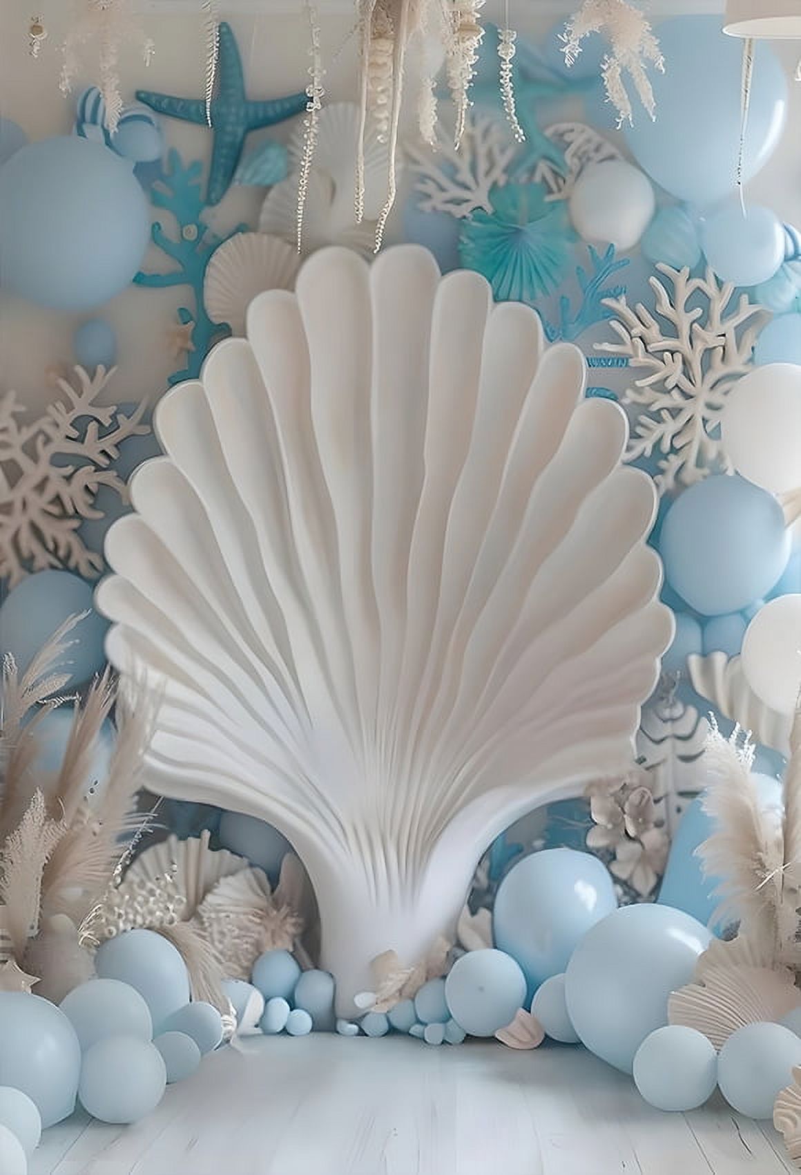 Mehofond Photography Backdrop Princess Birthday Party Summer Blue Ocean ...