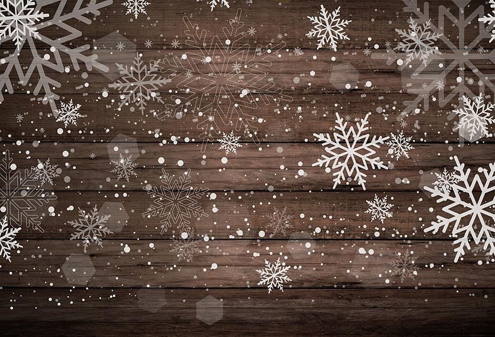 Mehofond Rustic Wood Photography Background Shinning Lights Snowflake ...