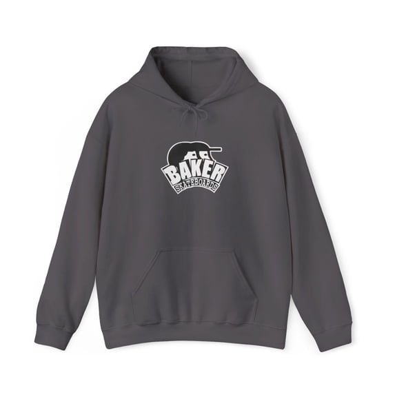 Mehrathon x Baker Club Deck Skateboard 2000s Skate Vintage Classic Hoodie Print - Charcoal / M