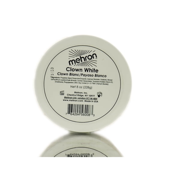 Mehron Makeup Clown White Professional Makeup (7 oz)