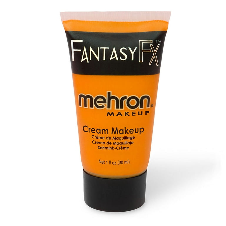 Mehron Makeup Fantasy FX Cream Makeup | Water Based Halloween Makeup |  Orange Face Paint & Body Paint For Adults 1 fl oz (30ml) (ORANGE)