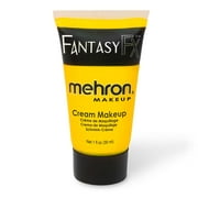 Mehron Makeup Fantasy FX Cream Makeup | Water Based Halloween Makeup | Yellow Face Paint & Body Paint For Adults 1 fl oz (30ml) (YELLOW)