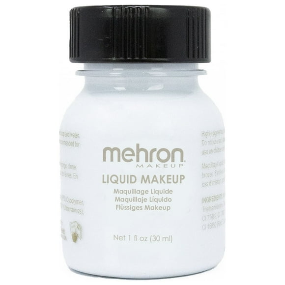Mehron Makeup Liquid Face and Body Paint (1 oz) (MOONLIGHT WHITE)