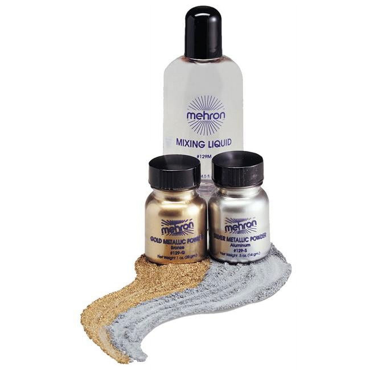 Mehron Makeup Metallic Powder (.17 oz) with Mixing Liquid (1 oz) (LAVENDER)