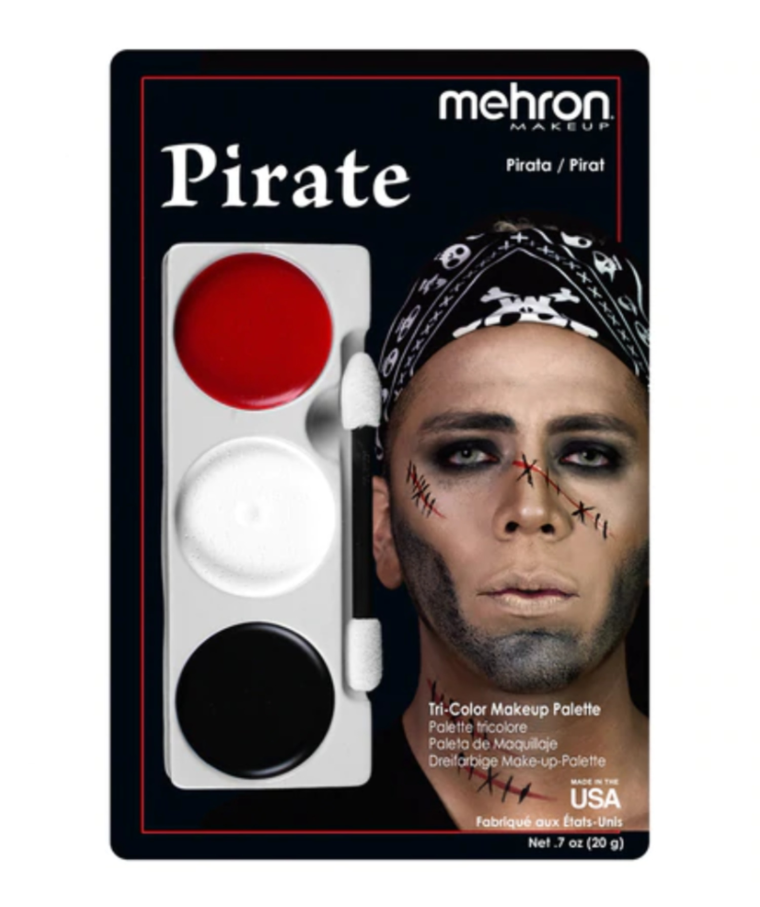 Mehron Makeup Tri-Color Halloween Makeup Palette (PIRATE)
