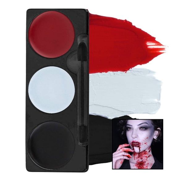 Mehron Makeup Tri-Color Halloween Makeup Palette (VAMPIRE)