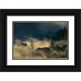 thumbnail image 1 of Mei, C. 24x17 Black Ornate Wood Framed with Double Matting Museum Art Print Titled - Misty Village, 1 of 4