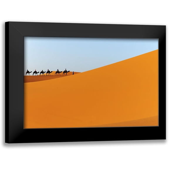 Mei, Massimo 24x17 Black Modern Framed Museum Art Print Titled - Caravan