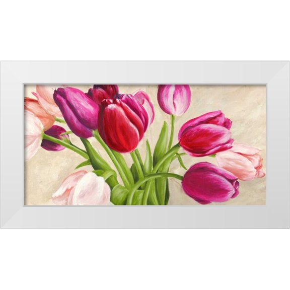 Mei, Silvia 14x9 White Modern Wood Framed Museum Art Print Titled - The Bouquet