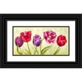 thumbnail image 1 of Mei, Silvia 32x18 Black Ornate Wood Framed with Double Matting Museum Art Print Titled - Tulipani danzanti, 1 of 4