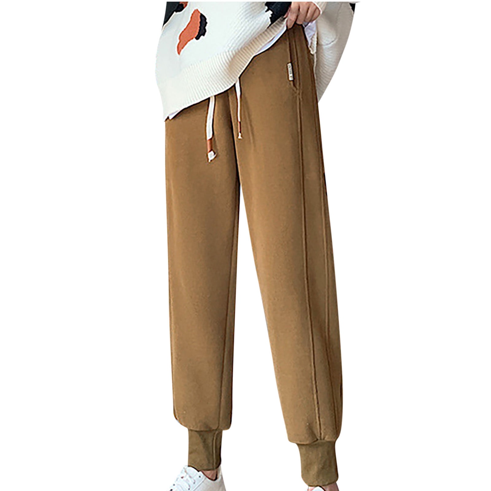 Mei123Yuan Clearance Pants Women's Pants Lounge Pants Solid Color