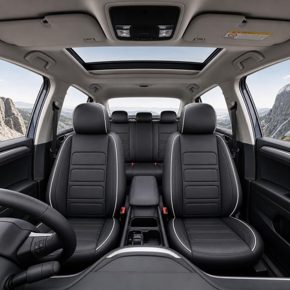 MeiDou Durable Waterproof Leatherette Car Seat Covers Full Set Fit for Chevrolet/Chevy Equinox 2007-2024 2025 2026,Soft & Easy Clean Interior Accessories