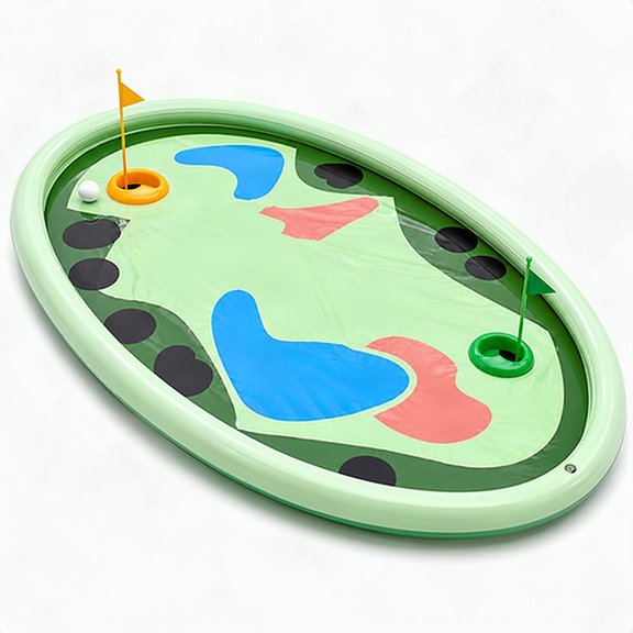 MeiGuiSha 62 in Inflatable Pool Golf Game with 10 Balls, 2 Holes, and 2 Flag