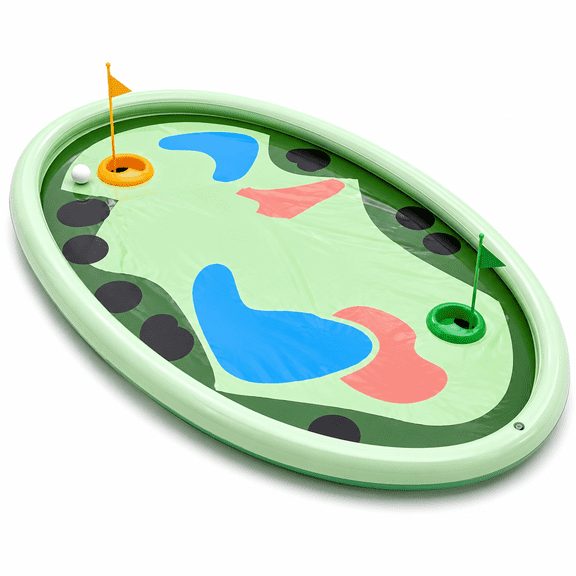 MeiGuiSha 62 in Inflatable Pool Golf Game with 10 Balls, 2 Holes, and 2 Flag
