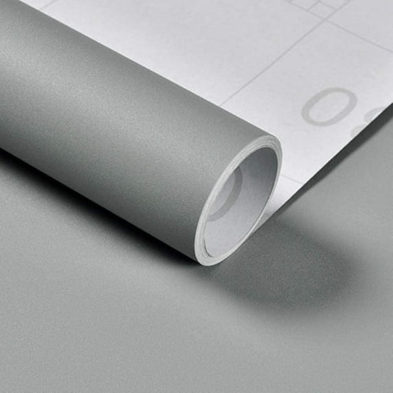 Meiban 15.7" x 236" Grey Wallpaper Self Adhesive Wallpaper Peel and Stick Contact Paper Gray Wallpaper Texture Wall Decor Removable Wallpaper