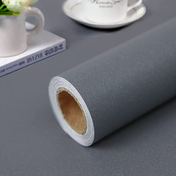 UMIGGEE 15.74"x236.2" Grey Wallpaper Self Adhesive Peel and Stick Contact Paper for Room TV Wall Store Backdrops Thick Wallpaper Decorative Modern Grey Contact Paper