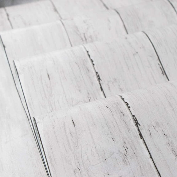 UMIGGEE 17.7-in x 511.8-in White Gray Wood Peel and Stick Wallpaper Self-Adhesive Removable Contact Paper for Kitchen Countertop Home Decoration Wall Covering Home Renovation