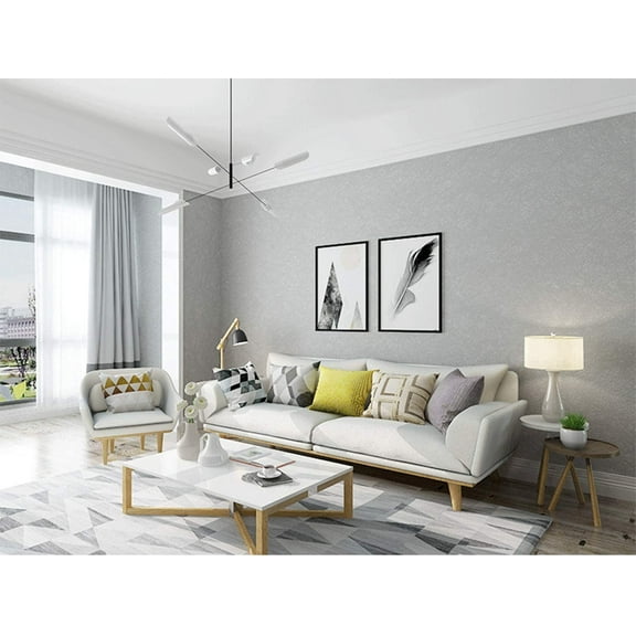 UMIGGEE Grey Peel and Stick Wallpaper 23.6-in x 196-in Silk Embossed Self Adhesive Contact Paper Removable Wallpaper for Home Decoration Cabinet Countertops Furniture Texture