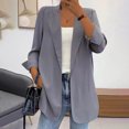 thumbnail image 1 of Meichang Blazer Jackets for Women Basic Solid Color Blazer Dressy Lapel Collar Outwear Casual Long Sleeve Open Front Cardigan, 1 of 6
