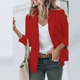 thumbnail image 1 of Meichang Blazer for Women Business Casual Single Button Jacket Elegant Lapel Collar Cardigan Long Sleeves Office Blazer with Pocket, 1 of 9