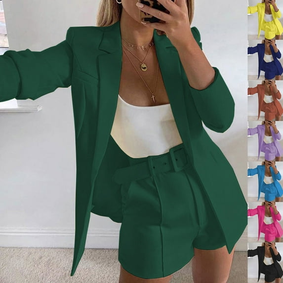 Meichang Blazers for Women Business Casual Long Sleeve Open Front Suit Jackets Work Office Blazer Womens Dressy Jackets