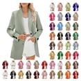 thumbnail image 1 of Meichang Blazers for Women Business Casual Open Front Button Long Sleeve Lapel Dressy Jackets Work Office Professional Suit Blazer, 1 of 5